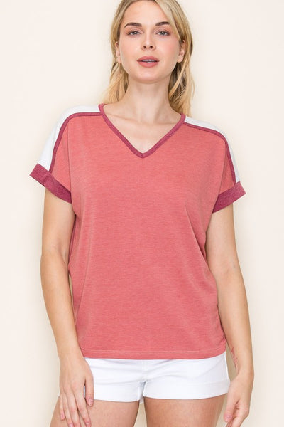 Jill V-Neck Terry Top