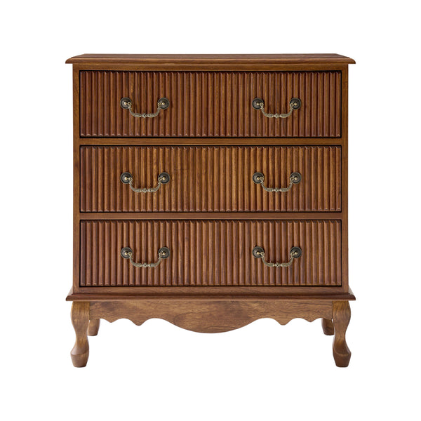 Cedar 3-Drawer Nightstand: Charcoal