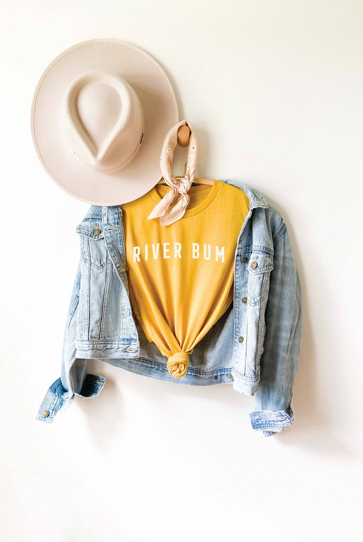 Mustard RIVER BUM Tee