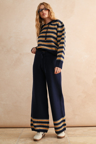 Lexi Striped Border Knit Pants