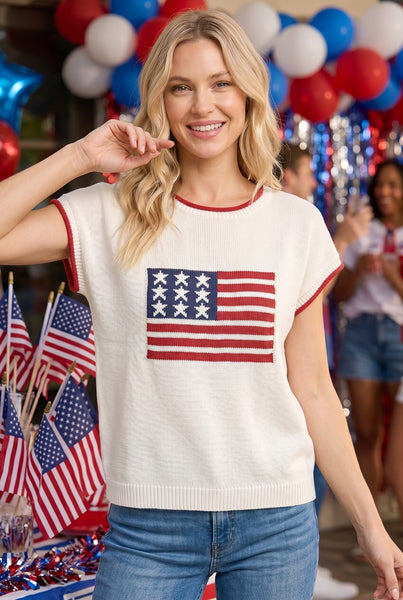 American Flag Sweater