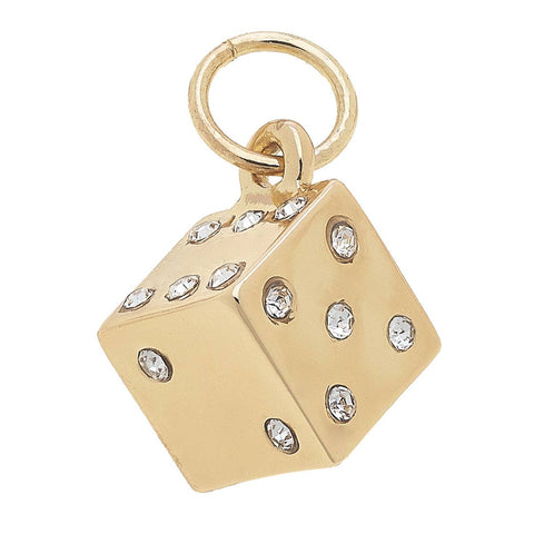 Pave Dice Charm