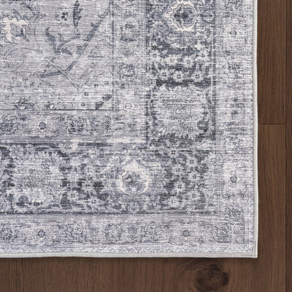 Bayberry Spill Proof Vintage Machine Washable Area Rug: Brown / 3' x 5'