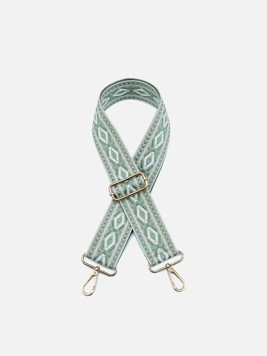 Teal/White Diamond Guitar Strap