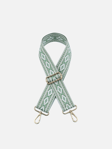 Teal/White Diamond Guitar Strap