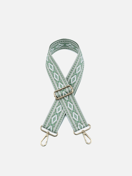 Teal/White Diamond Guitar Strap