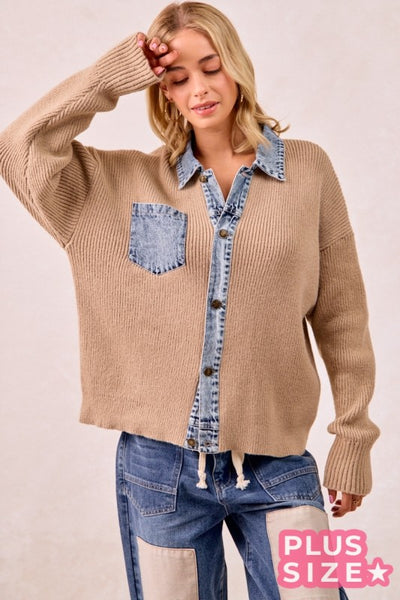 Maxine Buttoned Sweater Top