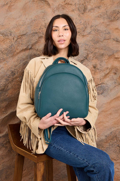 Simone Round Backpack w/ Front Pocket