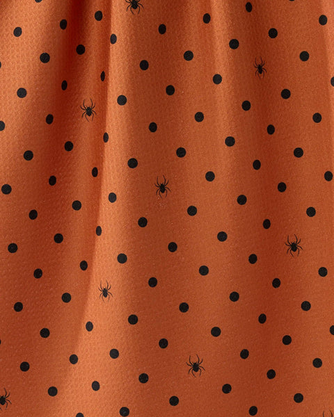 Spookydots Tea Towel: Orange