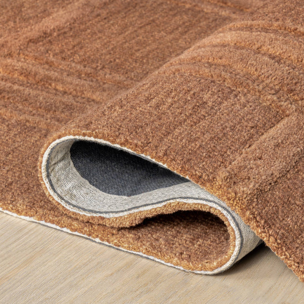 Mallory Plaid Wool Area Rug: Dark Brown / 8' x 10'
