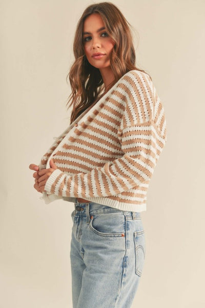 Joan Crochet Knitted Cardigan