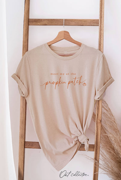 AT THE PUMPKIN PATCH Black T-shirt