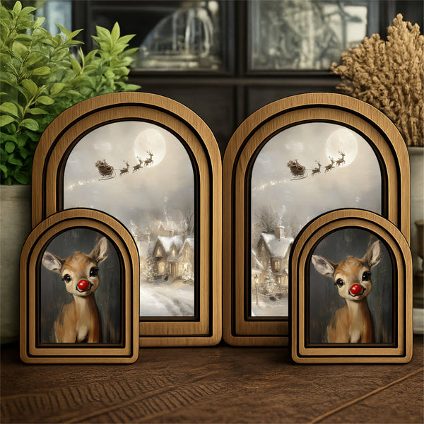 Layered Set Rudolph Canvas Art