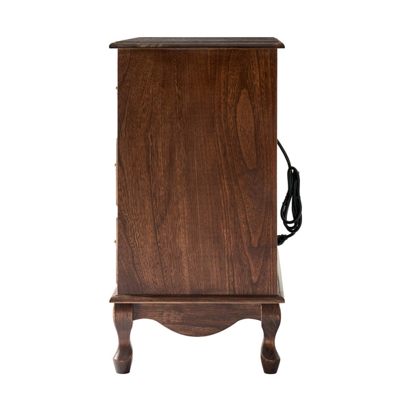 Cedar 3-Drawer Nightstand: Charcoal