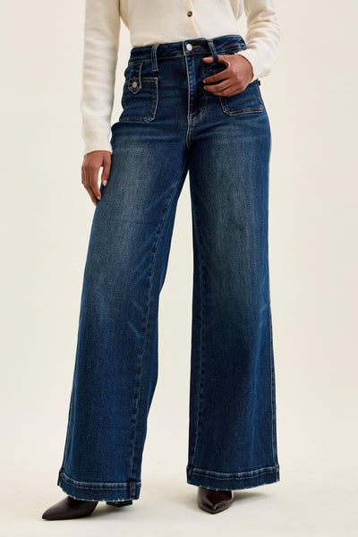 Hadley Retro Front Patch Jeans