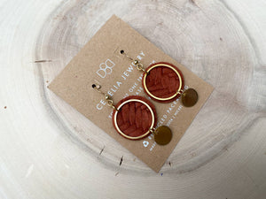 Rust Leather Earrings