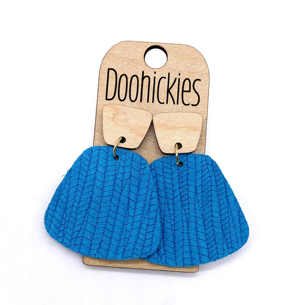 Teal Bamboo Earrings