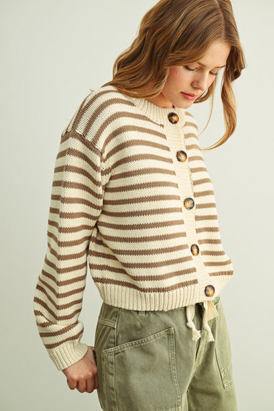 Jordan Button Front Knitted Cardigan