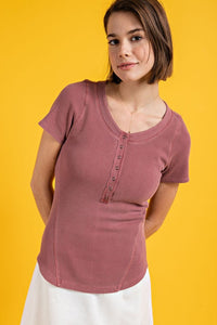 Thelma Thermal Henley Top