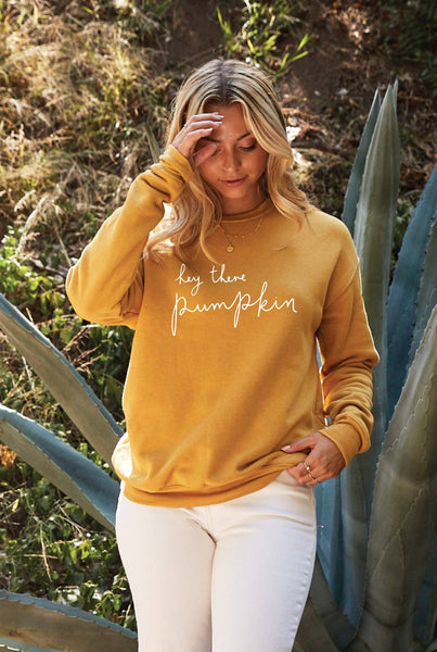 HEY THERE PUMPKIN Gray Sweatshirt