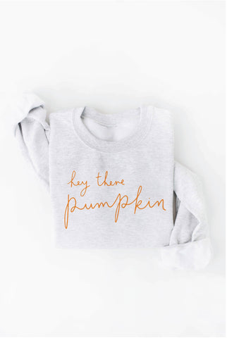 HEY THERE PUMPKIN Gray Sweatshirt