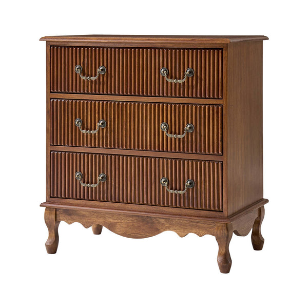 Cedar 3-Drawer Nightstand: Charcoal