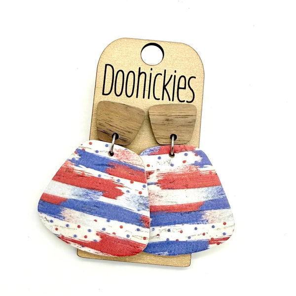 Red Doodle Dots Earrings