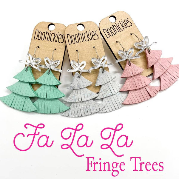 Mint Shimmer Fringy Trees