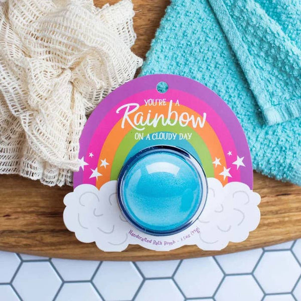 Rainbow on a Cloudy Day Clamshell Bath Bomb