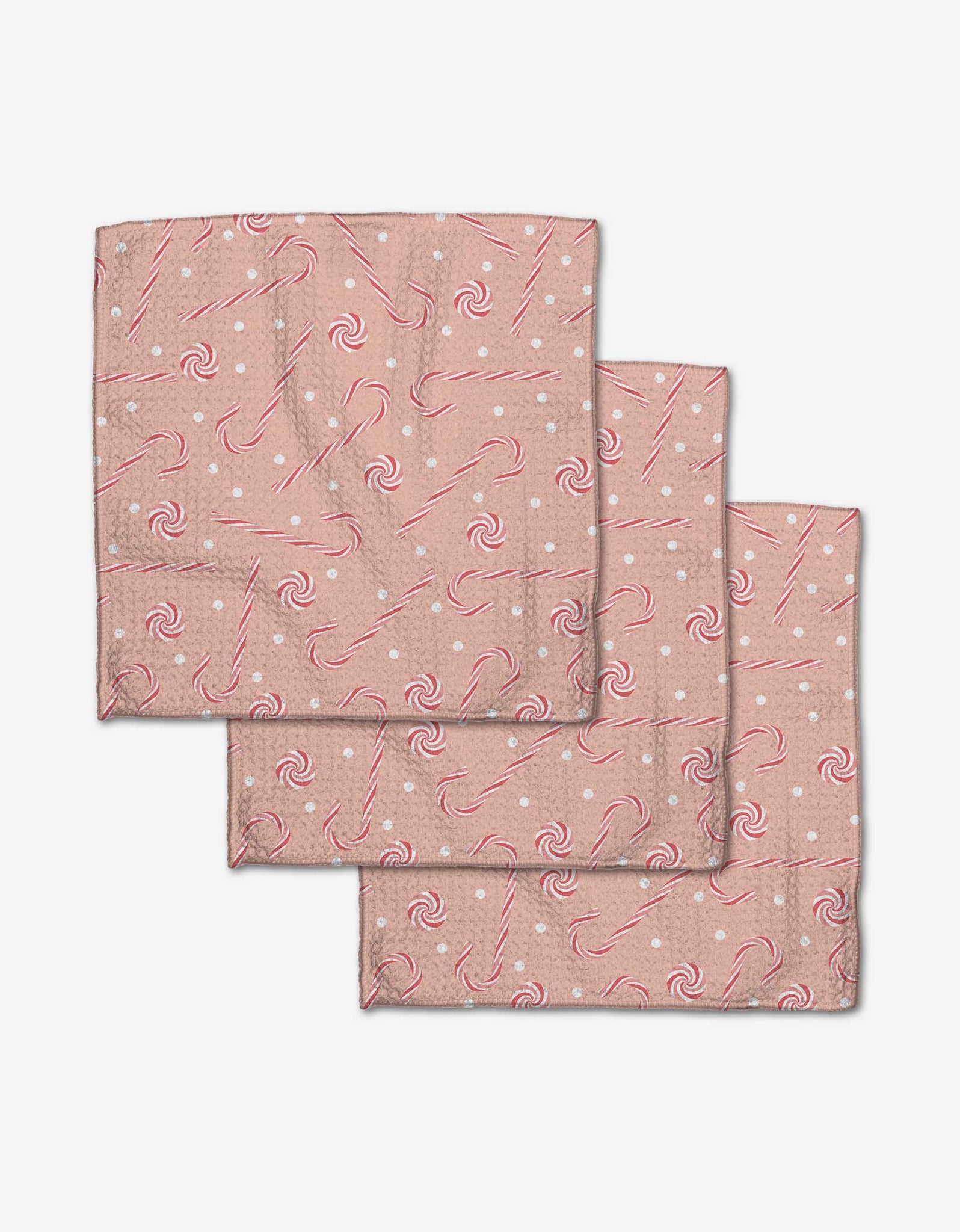 Pink Peppermint Dishcloth Set