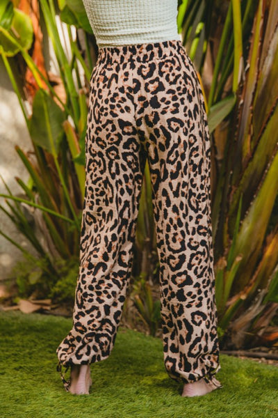 Leopard Drawstring Pants