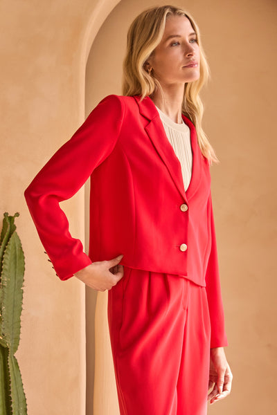Mila Long Sleeve Cropped Blazer