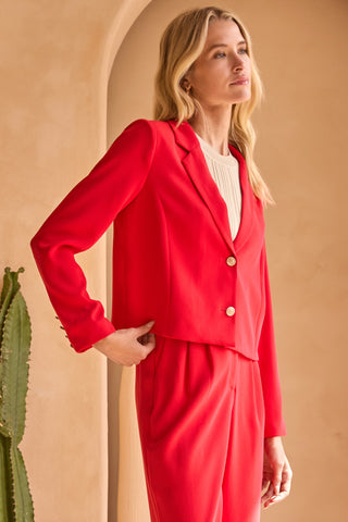 Mila Long Sleeve Cropped Blazer