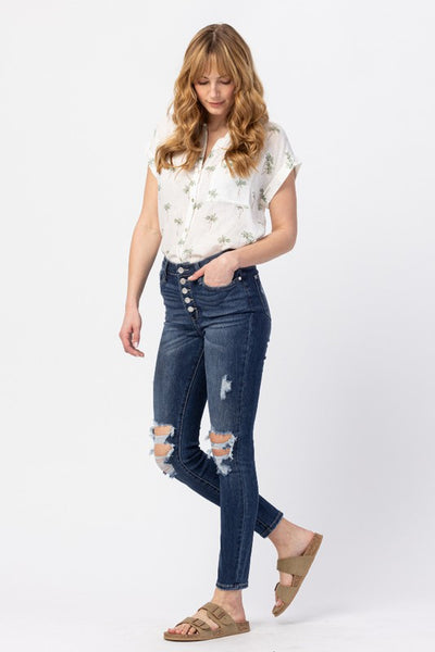 Kait Button Fly Judy Blue Jeans