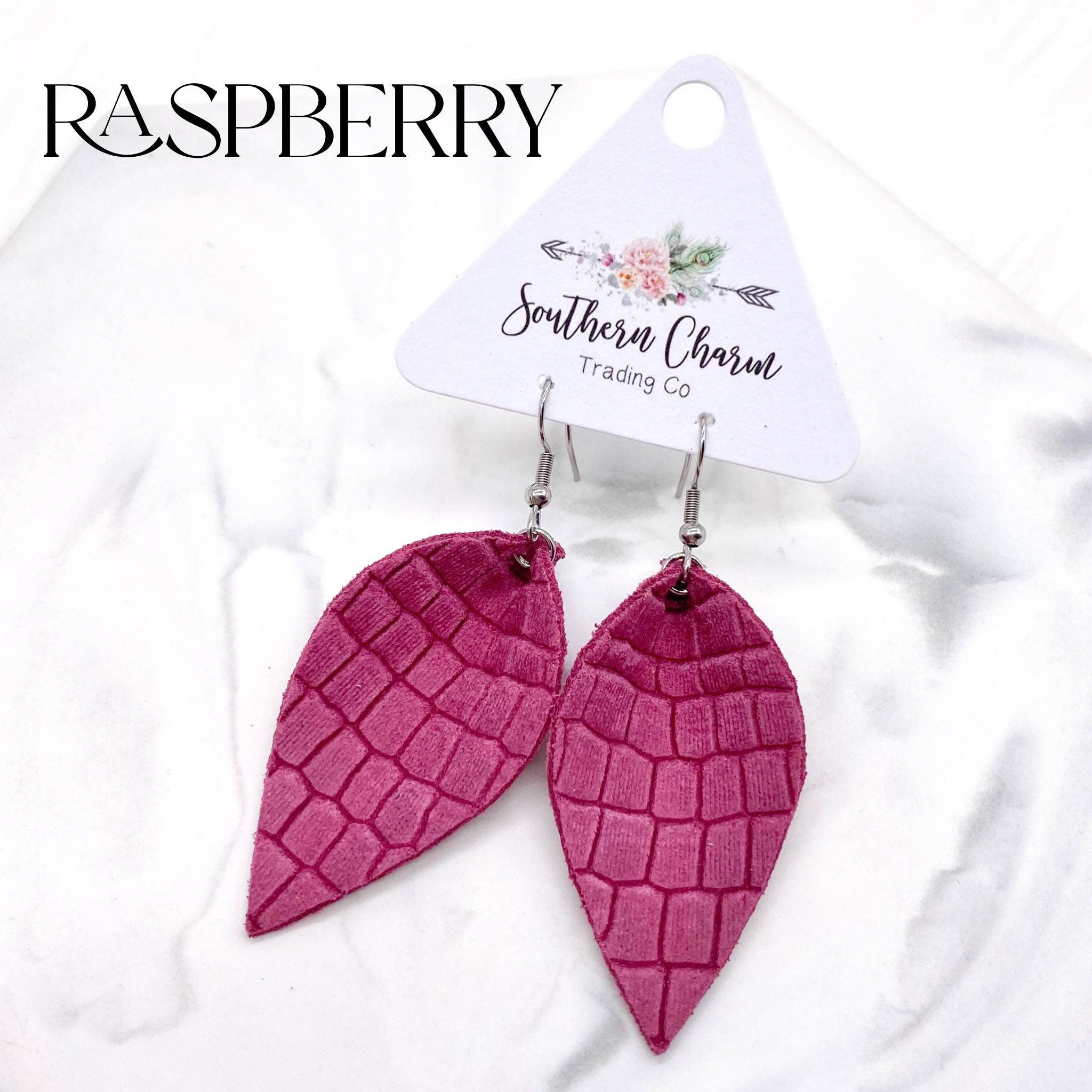 Raspberry Petal Earrings