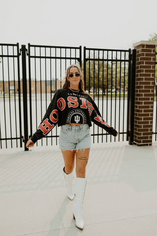 Indiana Cropped Long Sleeve Sweatshirt