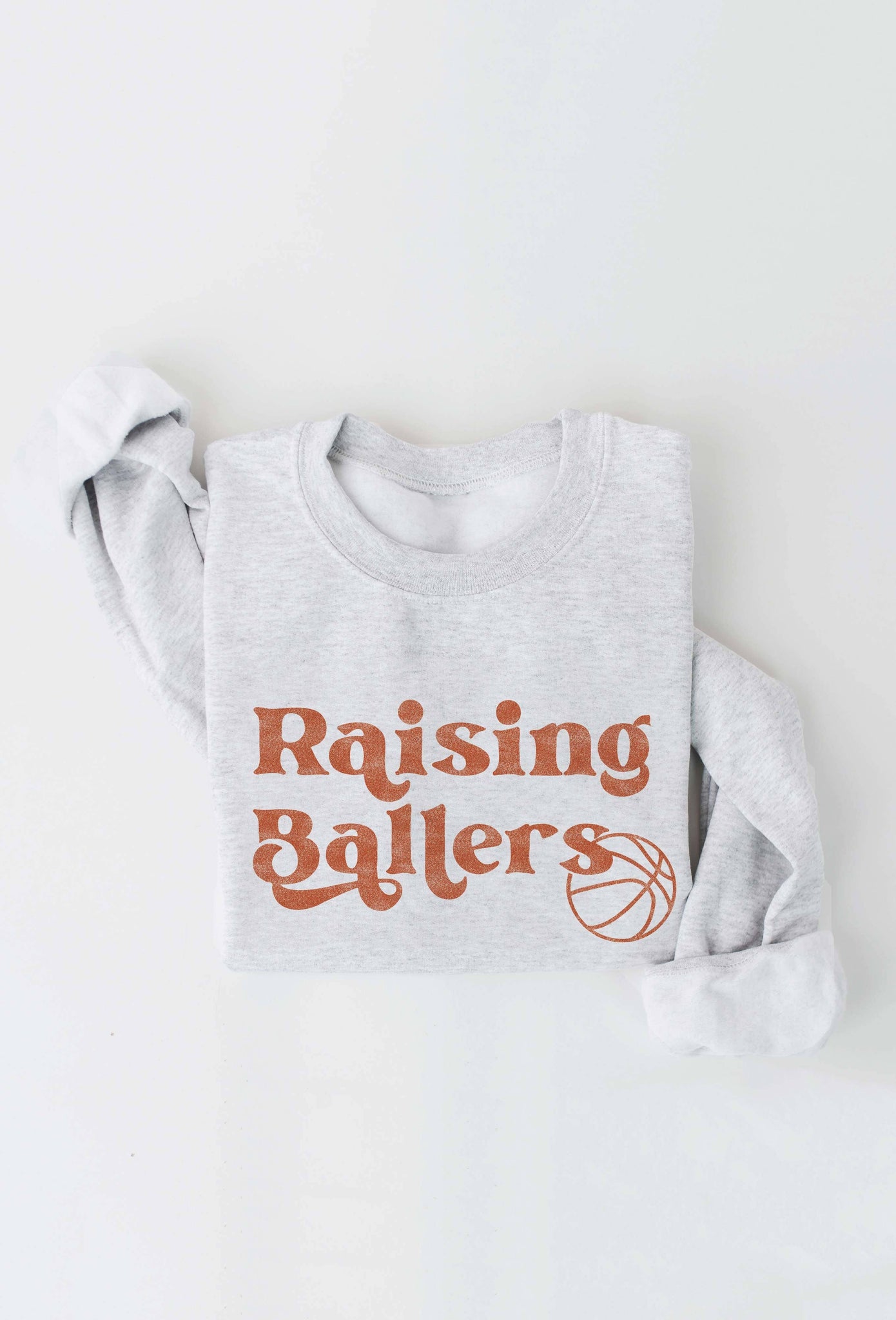 RAISING BALLERS BASKETBALL Gray Sweatshirt