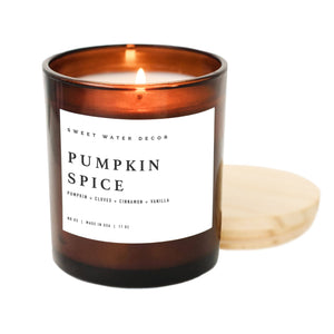 Pumpkin Spice 11 oz Soy Candle - Fall Home Decor & Gifts