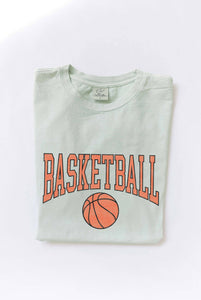 BASKETBALL SAGE Mineral Washed Graphic Top