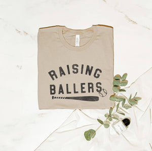 RAISING BALLERS TAN Graphic T-Shirt
