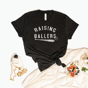 RAISING BALLERS BLACK Graphic T-Shirt