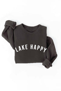 LAKE HAPPY BLACK Graphic Sweatshirt