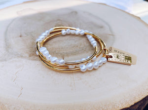Pearl Triple Wrap Bracelet