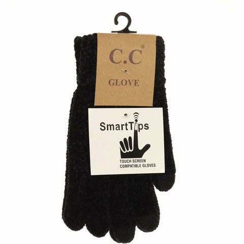 Black Chenille Gloves