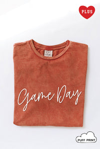 GAME DAY PUFF Print  Plus Mineral Graphic Top