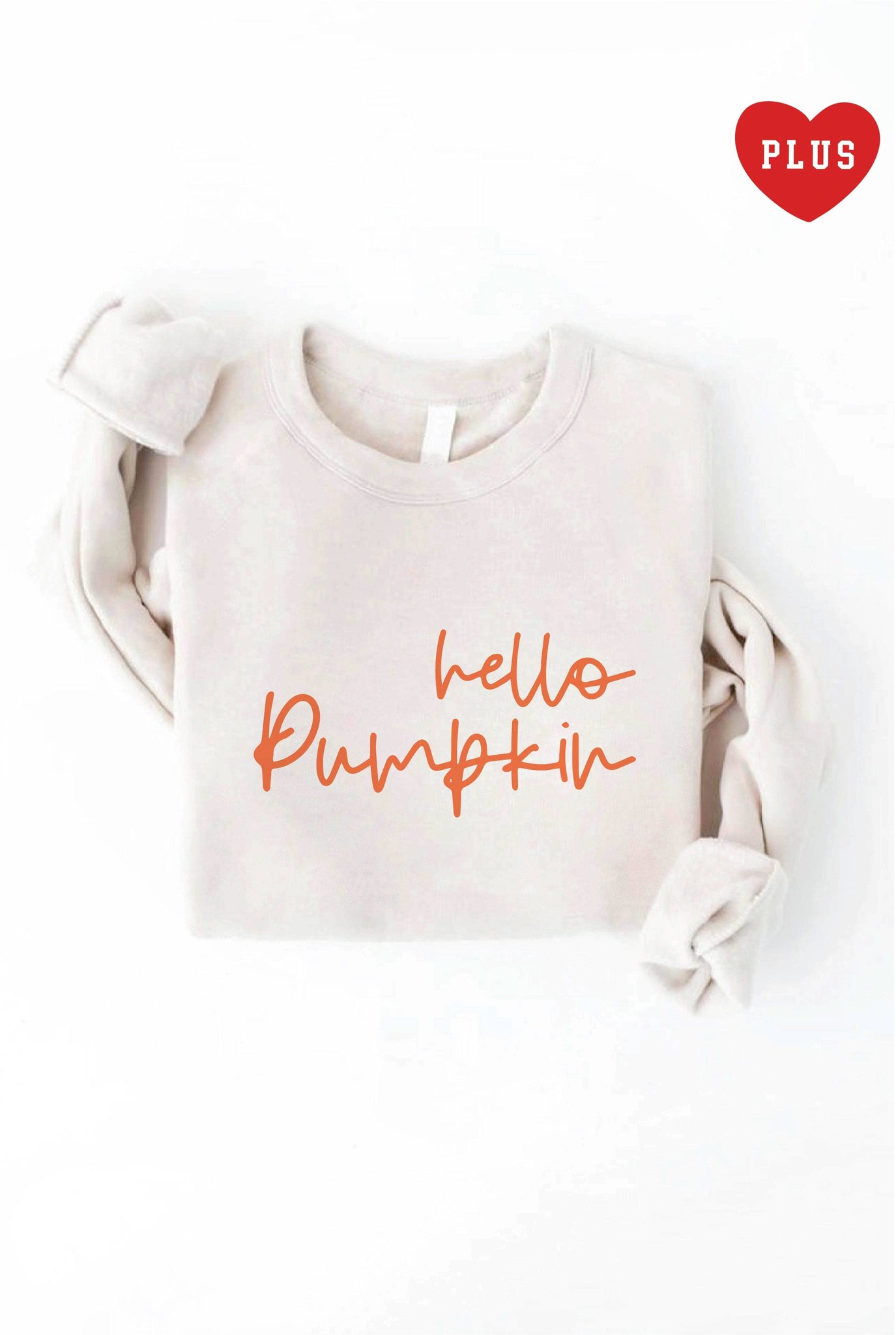 HELLO PUMPKIN Plus Graphic Sweatshirt